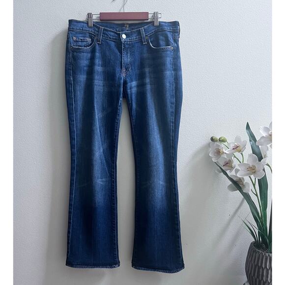7 For All Mankind Y2K Medium Wash Straight Leg Low Rise Jeans Size 31 (32x31) - Picture 1 of 10